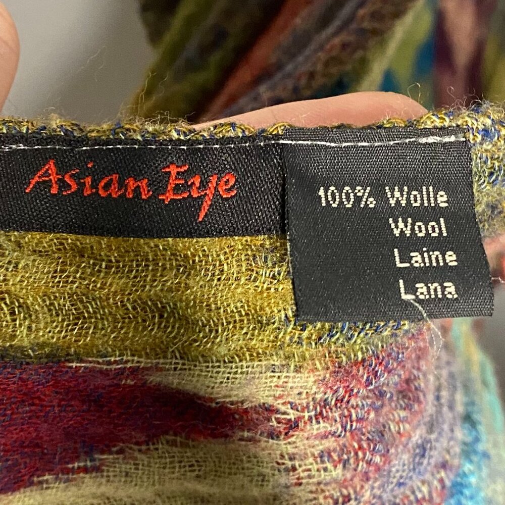 Asian Eye 100% Wool Scarf - Picture 3 of 4